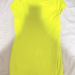 Bright Yellow Short Sleeve Dress